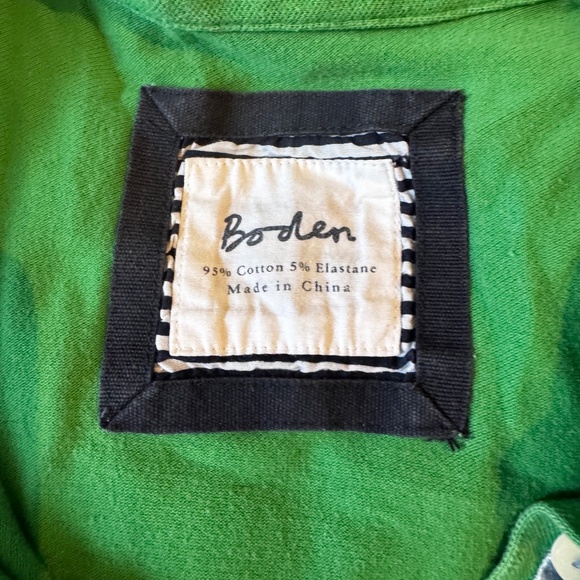 Boden Classic Green Cotton 6 Button Polo Shirt Women's Size M - Picture 2 of 5